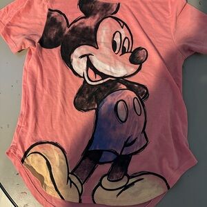 Disney Pink and Black Mickey Mouse Kids Tee